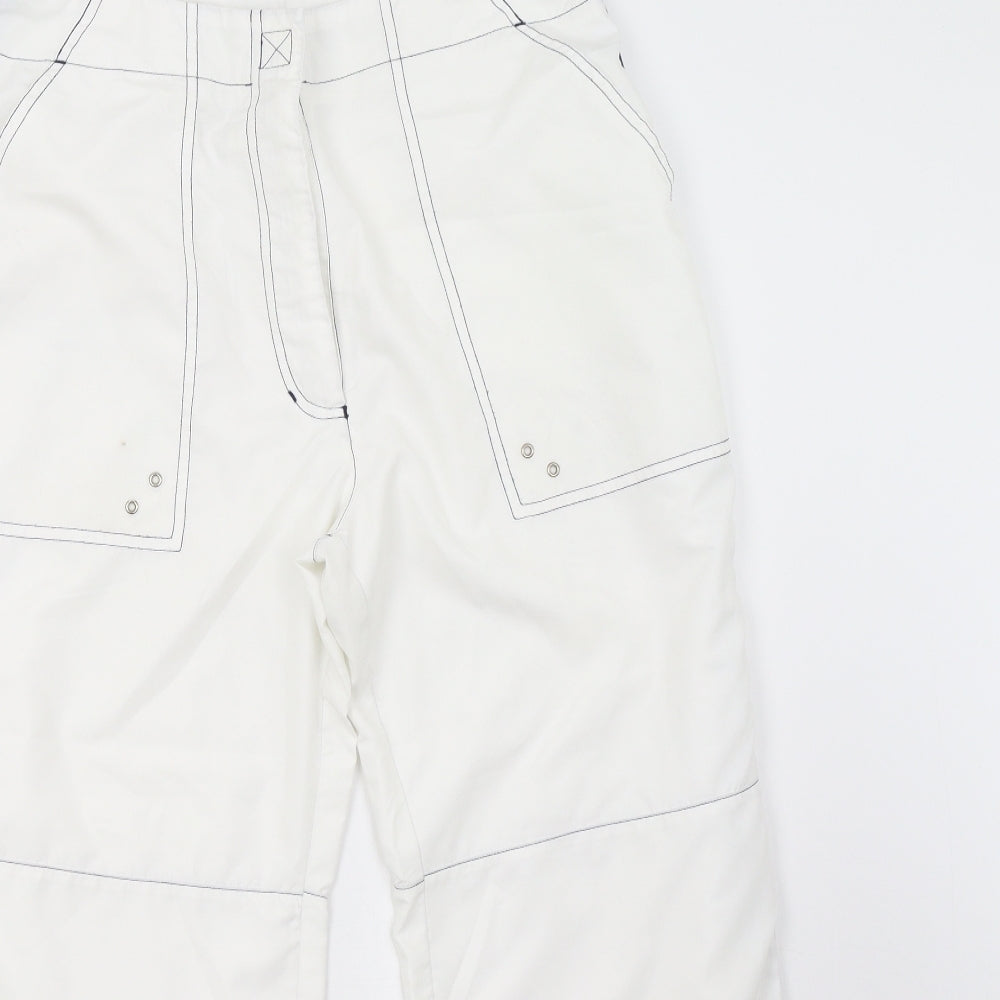 l.f.l Womens White   Cropped Trousers Size 12 L24 in
