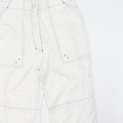 l.f.l Womens White   Cropped Trousers Size 12 L24 in