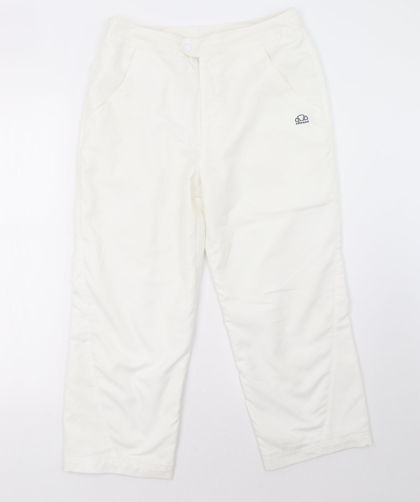 ellesse Womens White   Cropped Trousers Size 12 L25 in