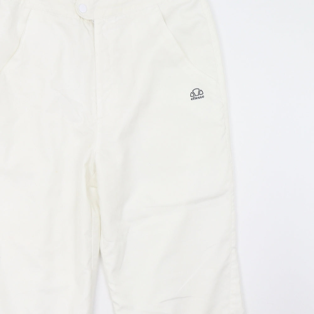 ellesse Womens White   Cropped Trousers Size 12 L25 in