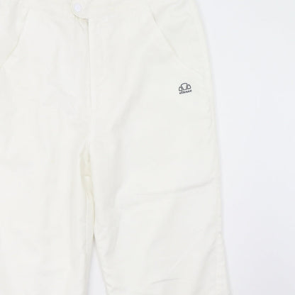ellesse Womens White   Cropped Trousers Size 12 L25 in
