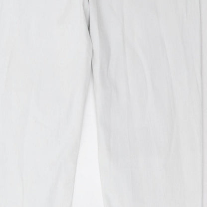 Womens UK Size 14 Wallis Regular Fit Straight White Jeans