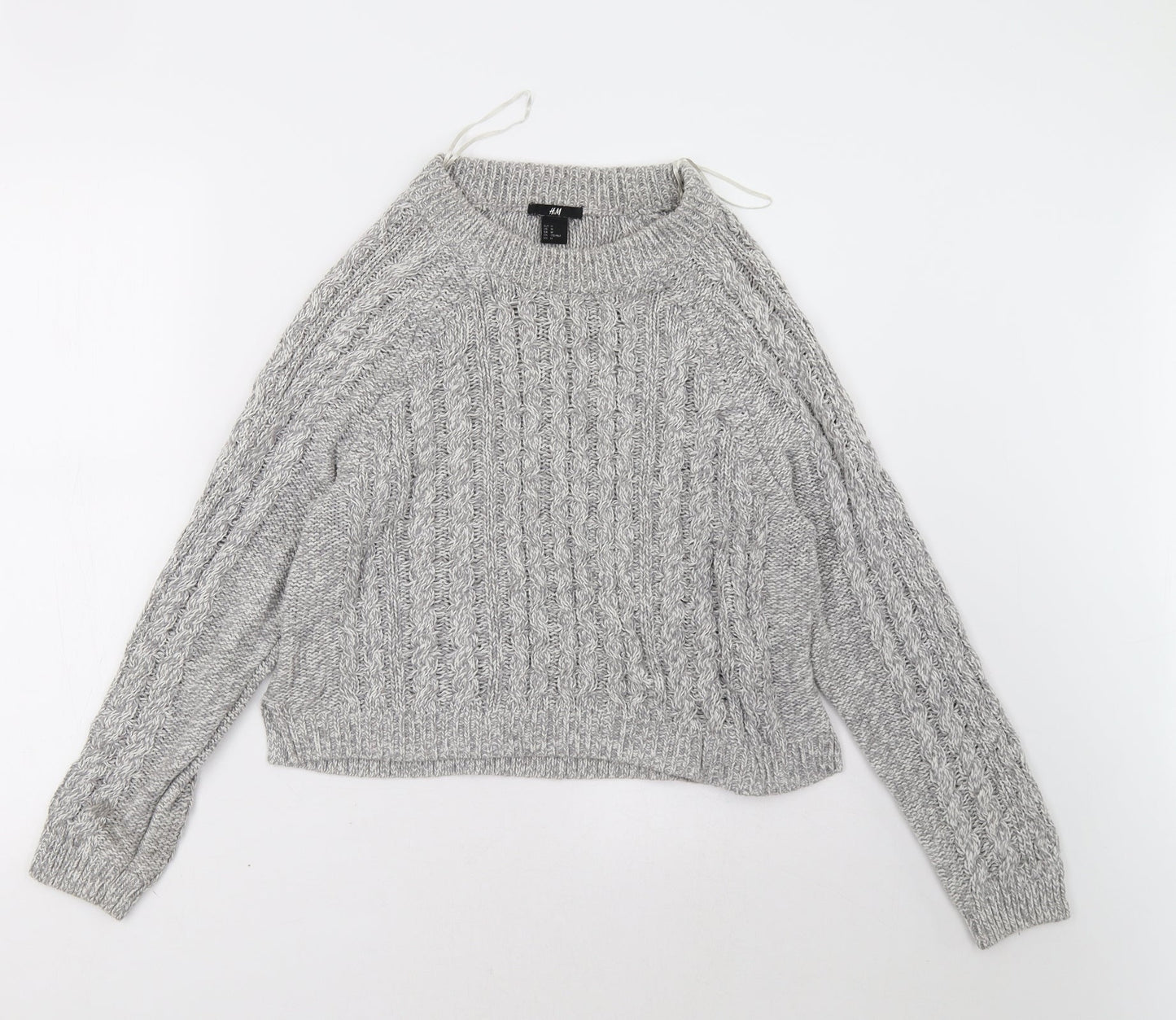H&M Womens Grey   Pullover Sweatshirt Size M
