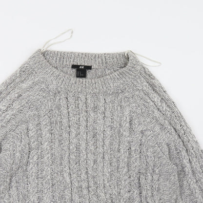H&M Womens Grey   Pullover Sweatshirt Size M