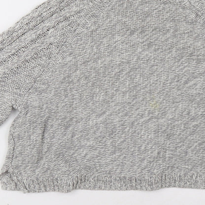 H&M Womens Grey   Pullover Sweatshirt Size M