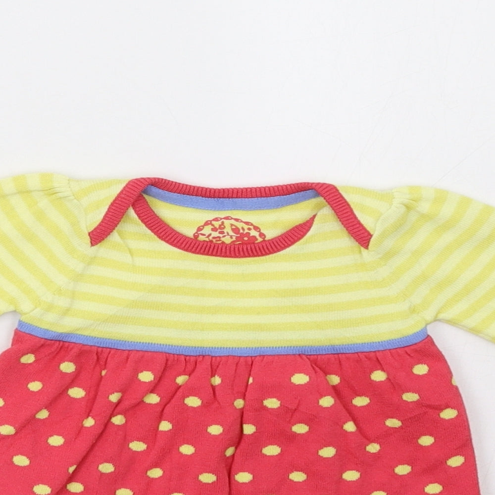 Marks and Spencer Girls Yellow Polka Dot  A-Line  Size 36 Months