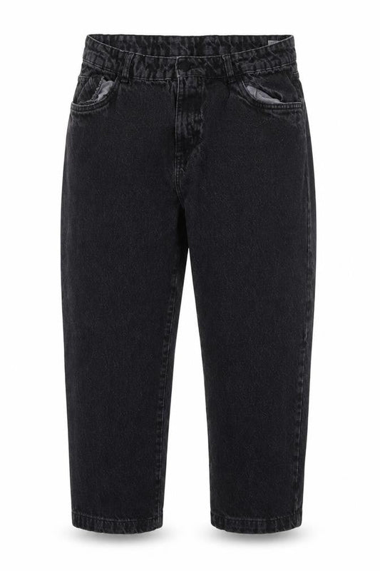 Front view of 365 women’s black cropped jeans, size UK 38, 26-inch leg