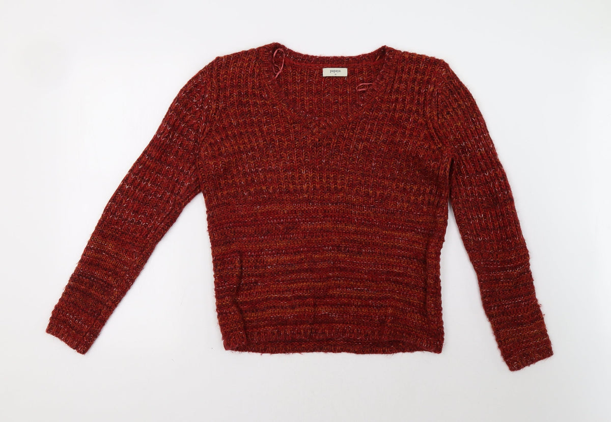 Additional front view of Matalan women’s red pullover sweatshirt, size M