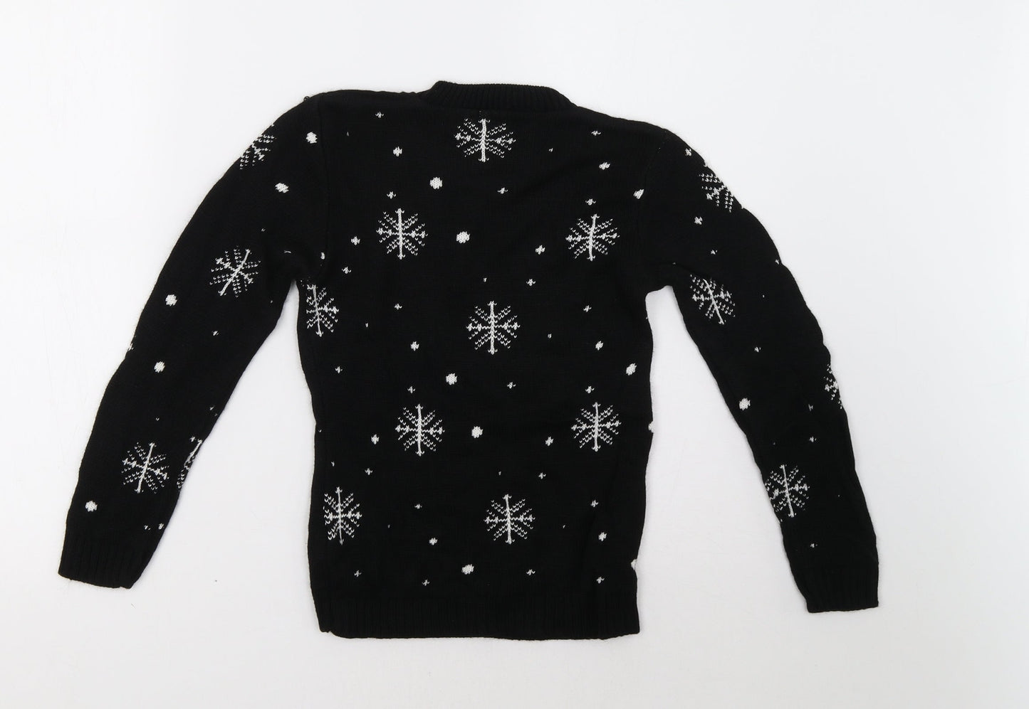fresh trend Girls Black Polka Dot  Pullover Sweatshirt Size 7-8 Years  - olaf