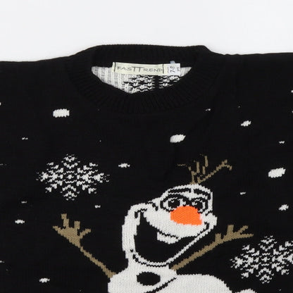 fresh trend Girls Black Polka Dot  Pullover Sweatshirt Size 7-8 Years  - olaf