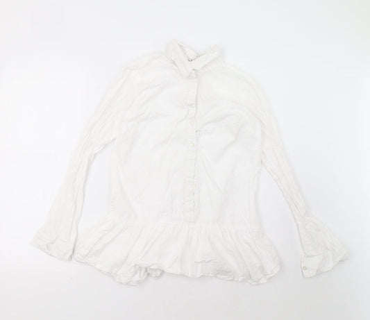 I SAW IT FIRST Womens White   Basic Button-Up Size 4