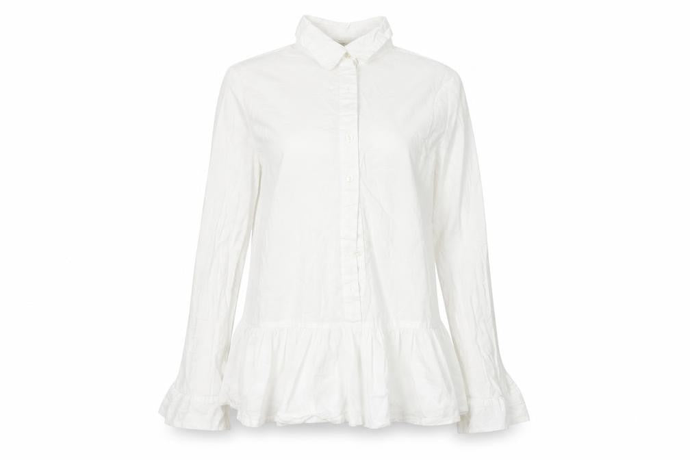 Womens UK Size 4 I SAW IT FIRST White Basic Button-Up