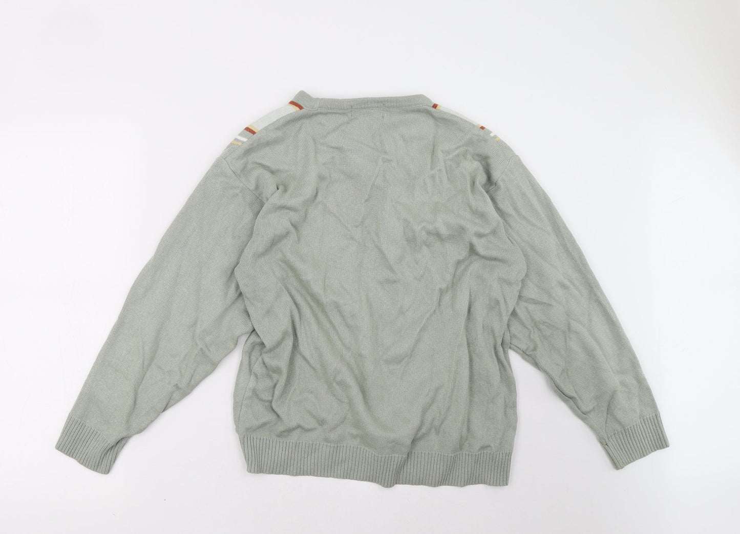 northwood Mens Green Geometric  Pullover Sweatshirt Size S