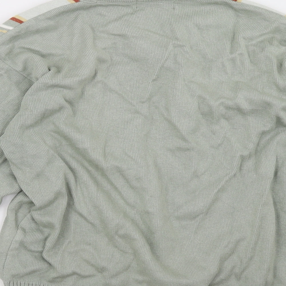 northwood Mens Green Geometric  Pullover Sweatshirt Size S