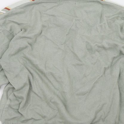 northwood Mens Green Geometric  Pullover Sweatshirt Size S