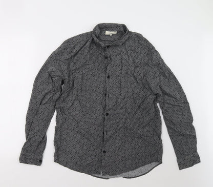 River Island Mens Grey Geometric   Polo Size L