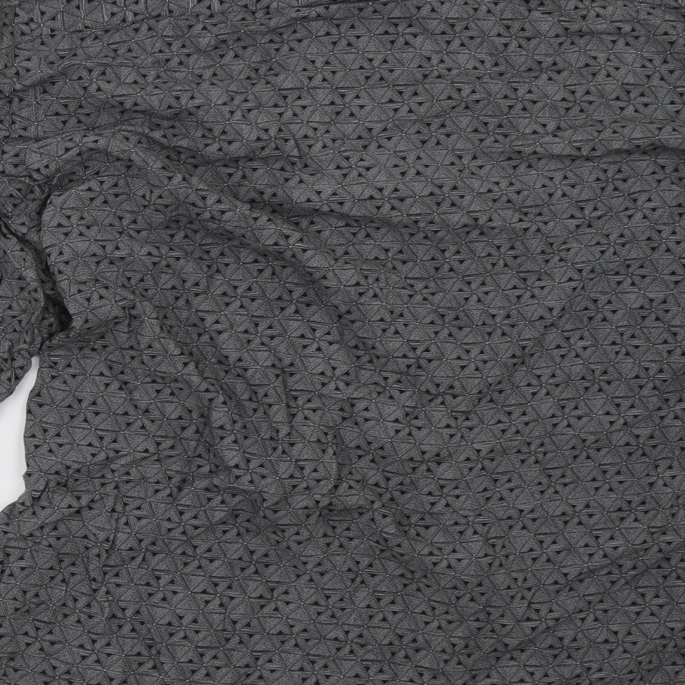 River Island Mens Grey Geometric   Polo Size L
