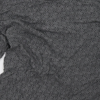 River Island Mens Grey Geometric   Polo Size L
