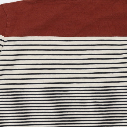 H&M Womens Beige Striped  Pullover Sweatshirt Size S