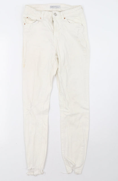Primark Womens White   Skinny Jeans Size 10 L29 in