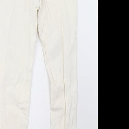 Primark Womens White   Skinny Jeans Size 10 L29 in
