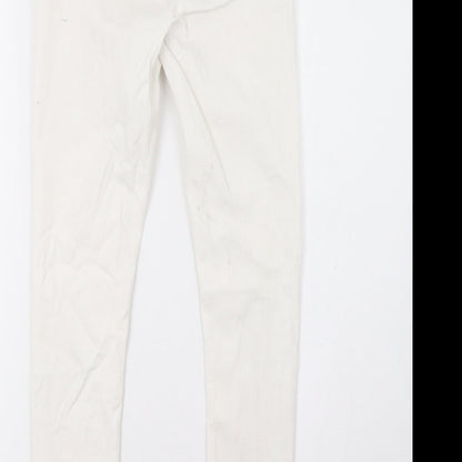 Dorothy Perkins Womens White   Skinny Jeans Size 8 L31 in