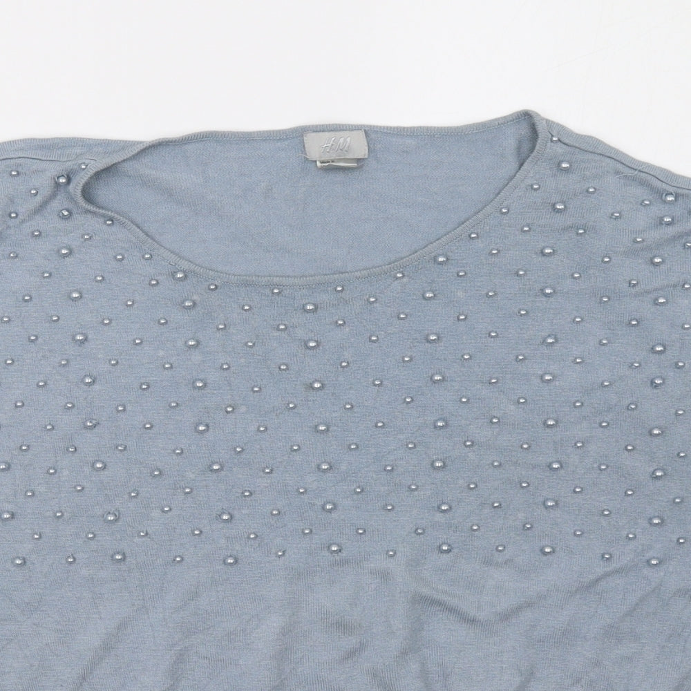 H&M Womens Blue   Pullover Sweatshirt Size S