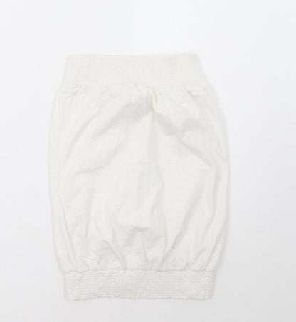 Womens UK Size 10 NEXT White Basic Tank