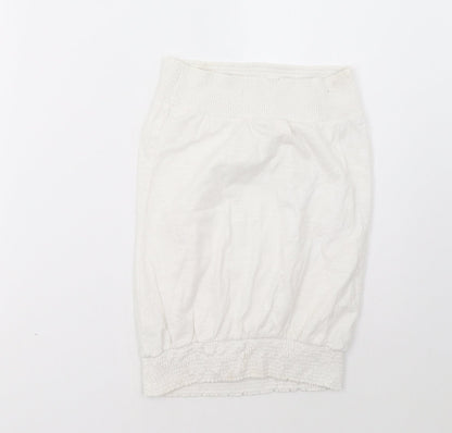 Womens UK Size 10 NEXT White Basic Tank