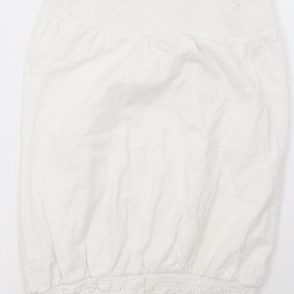 Womens UK Size 10 NEXT White Basic Tank