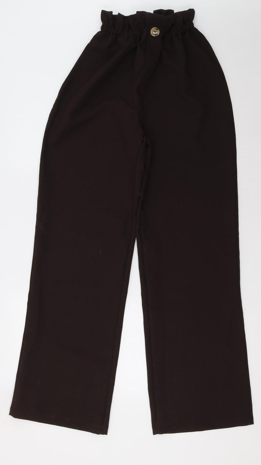 Womens UK Size 4 Missguided Regular Fit  Brown Trousers