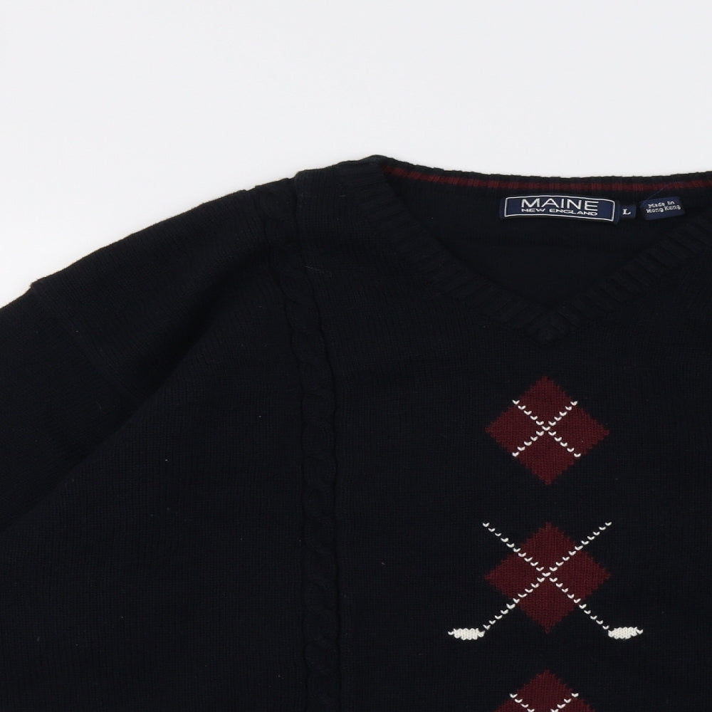 Mens UK Size L Debenhams Blue Pullover Sweatshirt