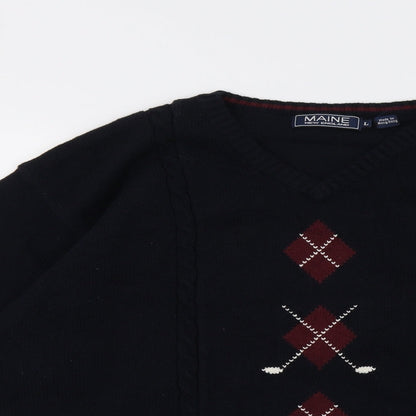 Mens UK Size L Debenhams Blue Pullover Sweatshirt