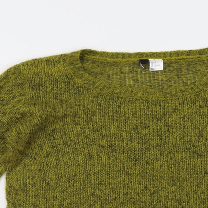 H&M Womens Green   Pullover Sweatshirt Size 6