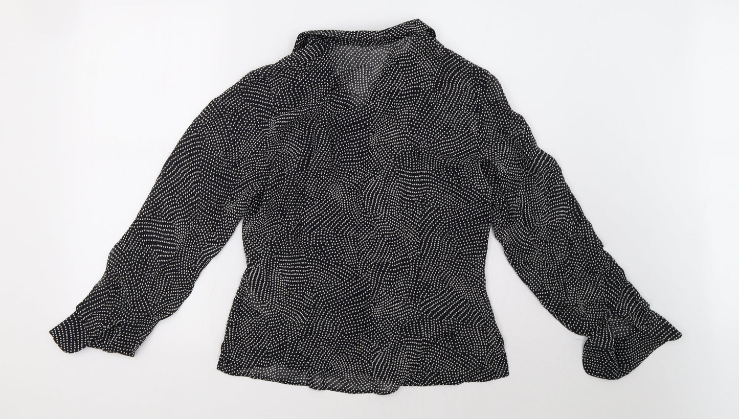 Womens UK Size 12 Marks and Spencer Black Basic Button-Up