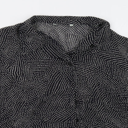 Womens UK Size 12 Marks and Spencer Black Basic Button-Up