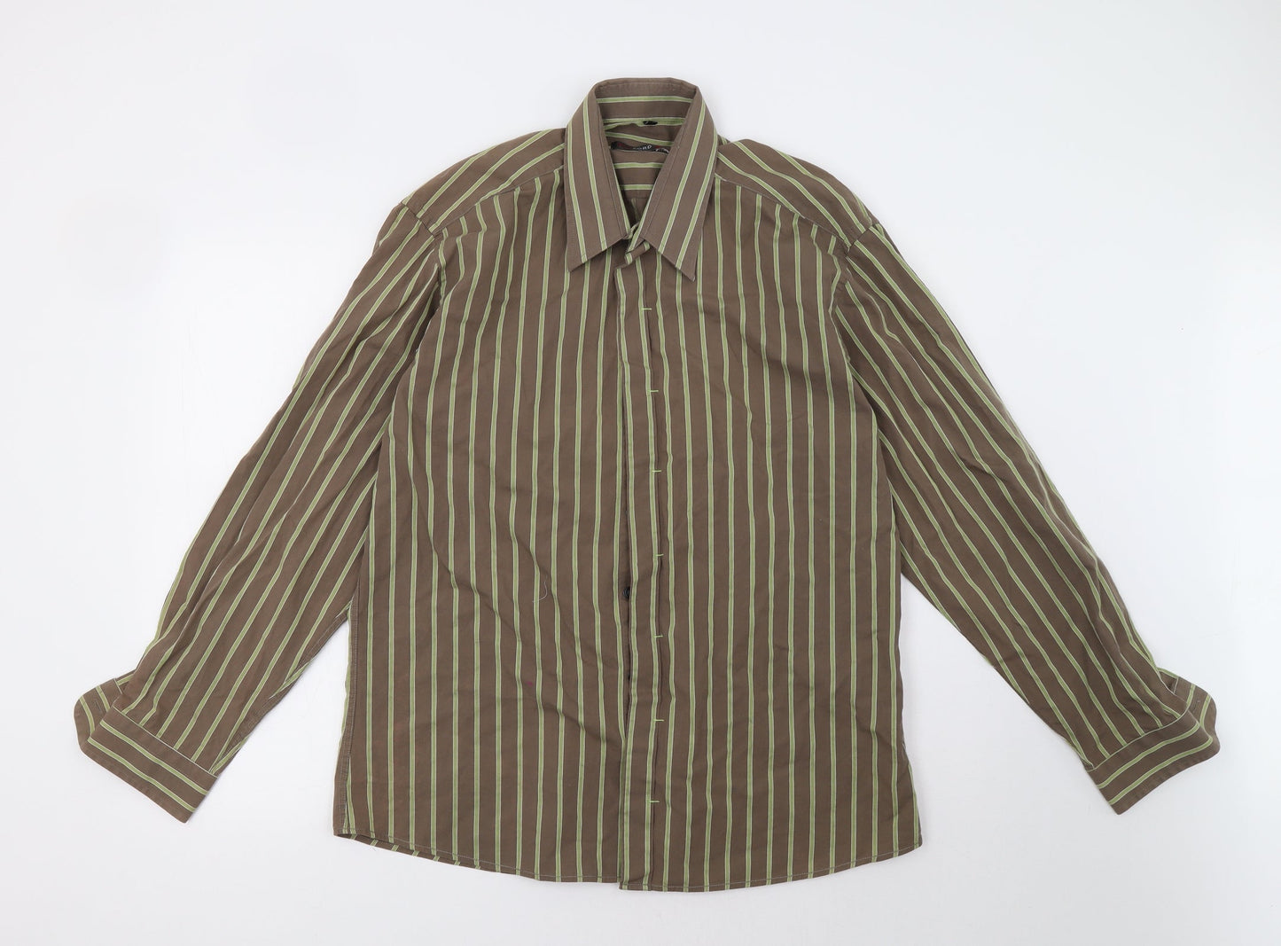 redford Mens Grey Striped   Polo Size L