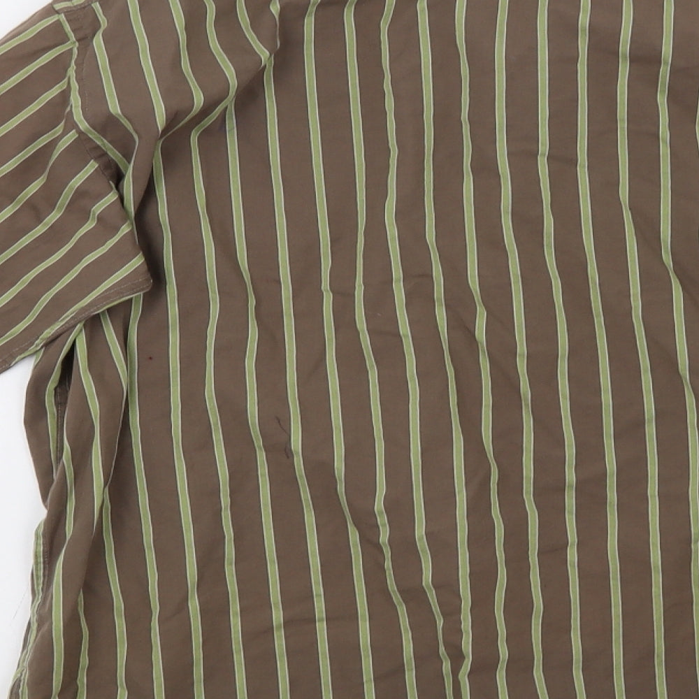 redford Mens Grey Striped   Polo Size L