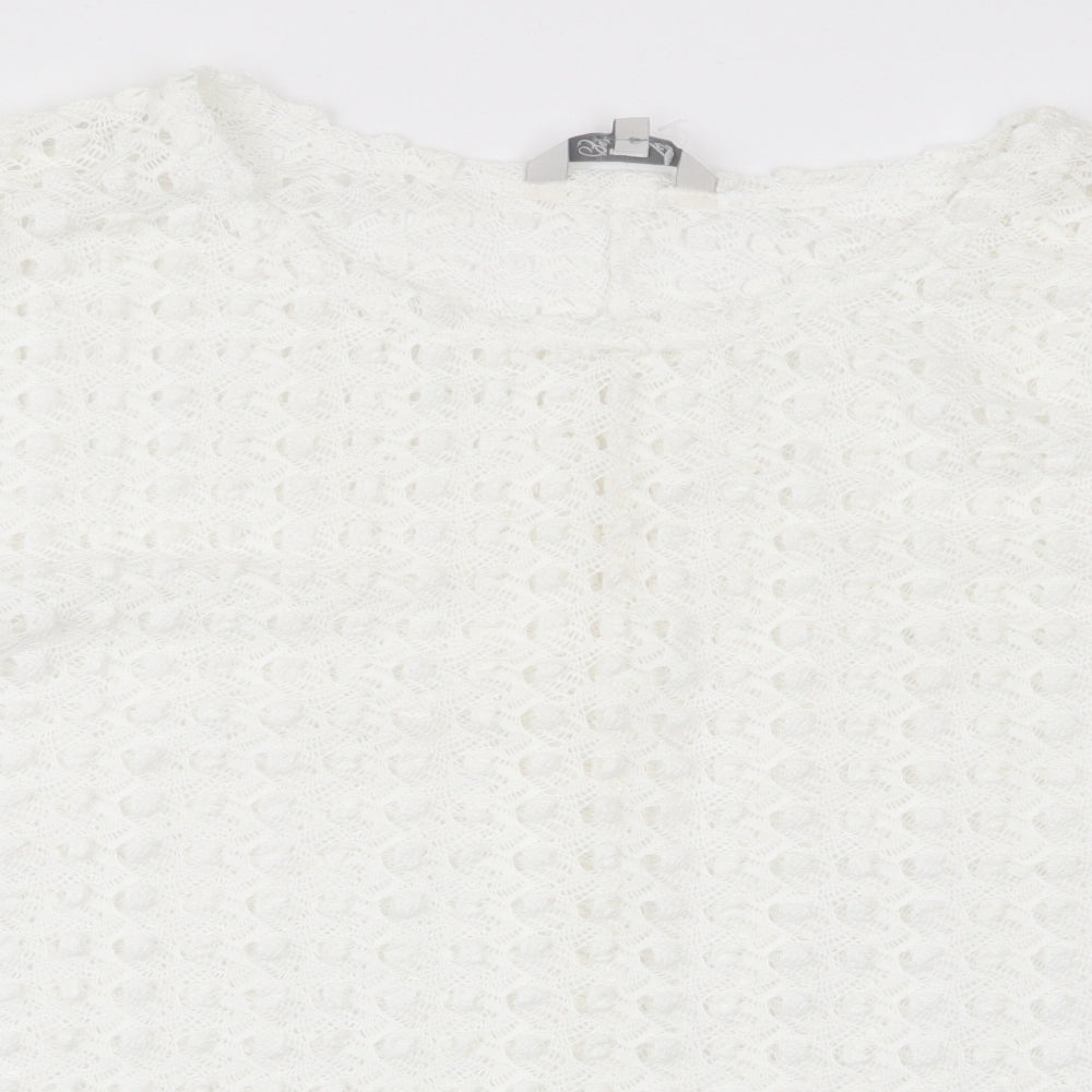peaocks Womens White   Pullover Jumper Size 12