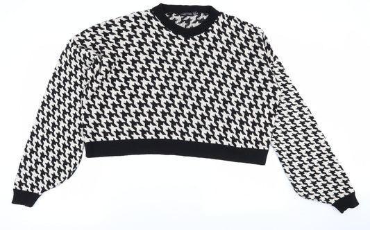 I SAW IT FIRST Womens Multicoloured Herringbone  Pullover Jumper Size 8