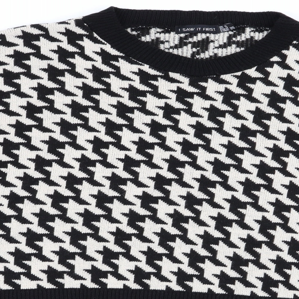 I SAW IT FIRST Womens Multicoloured Herringbone  Pullover Jumper Size 8