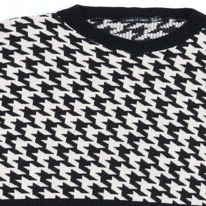 I SAW IT FIRST Womens Multicoloured Herringbone  Pullover Jumper Size 8