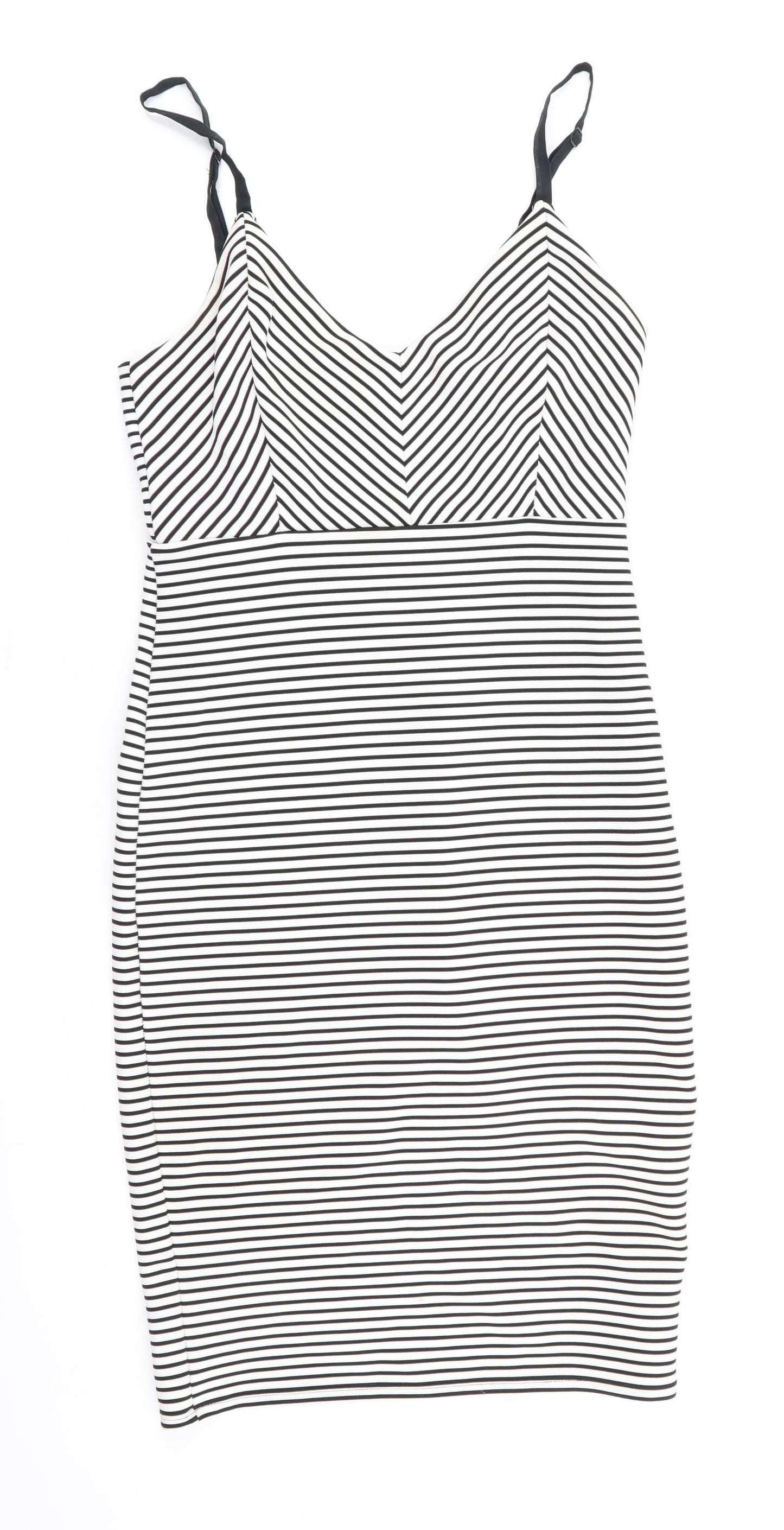 FOREVER 21 Womens Multicoloured Striped  Fit & Flare  Size XS