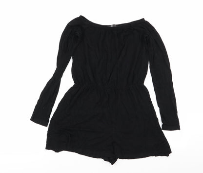 Missguided Womens Black   Playsuit One-Piece Size 8