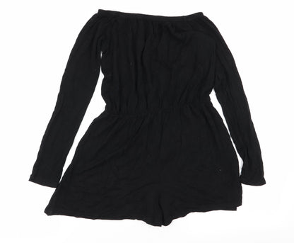 Missguided Womens Black   Playsuit One-Piece Size 8