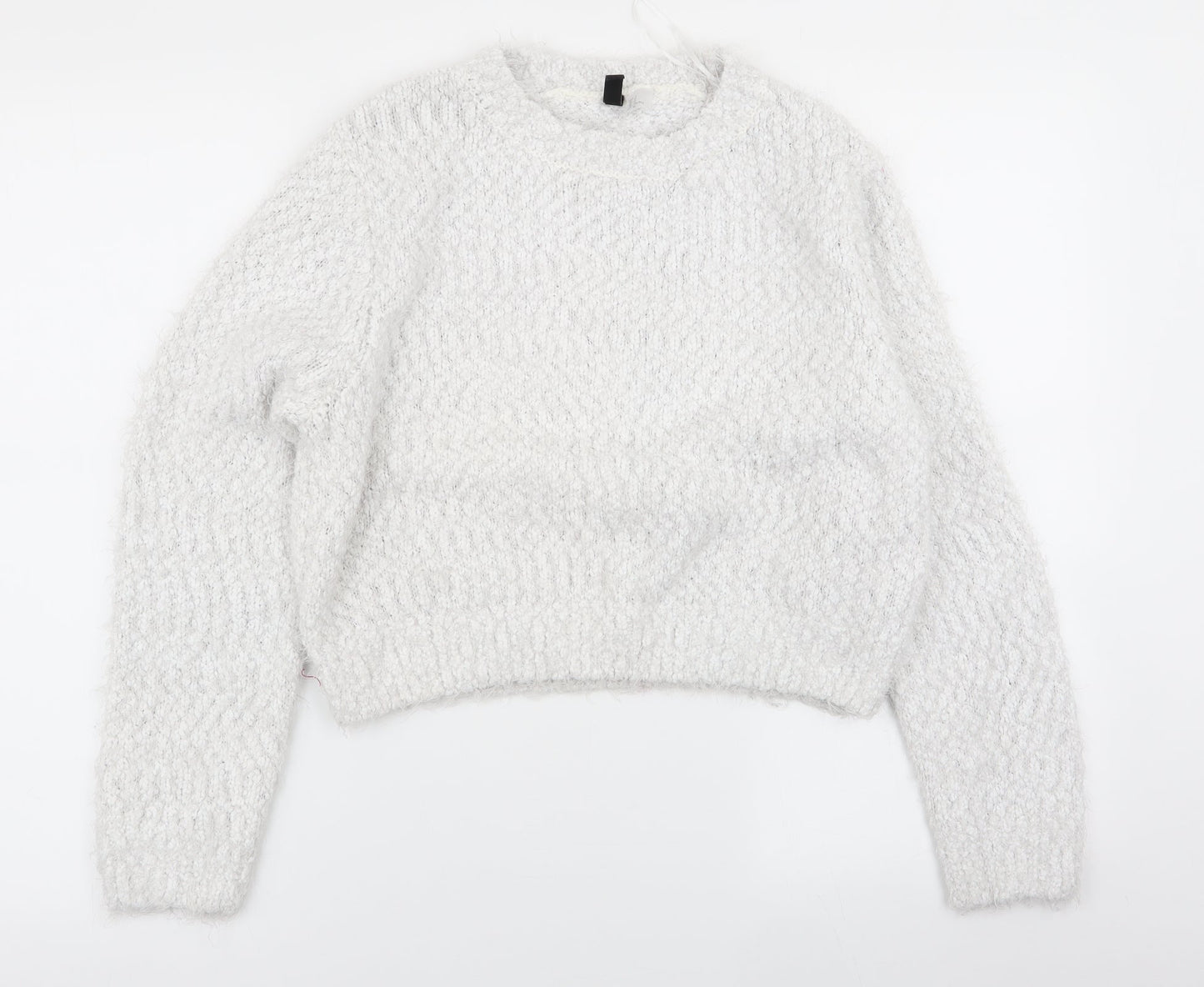 Womens UK Size 10 H&M White Pullover Jumper