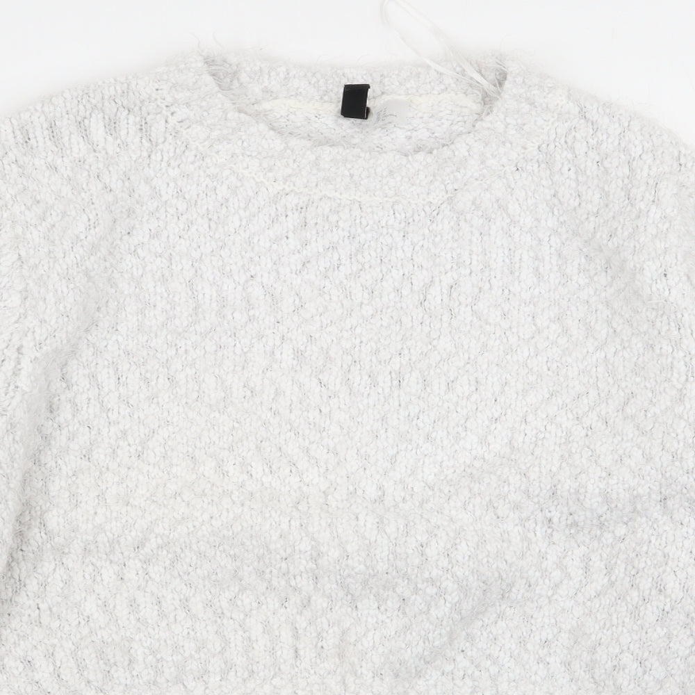 Womens UK Size 10 H&M White Pullover Jumper