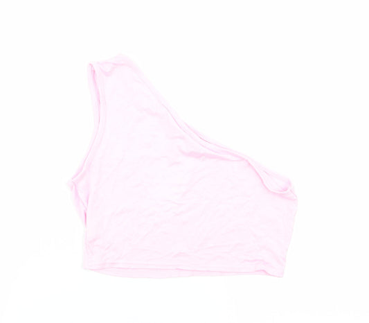 Womens UK Size 8 In the Style Pink Basic Tank
