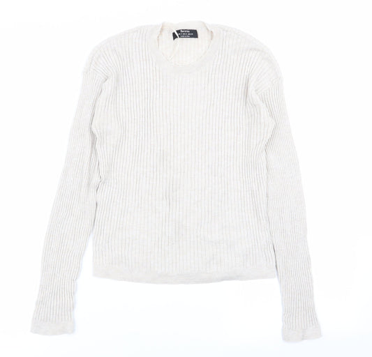 Bershka Womens Beige   Basic T-Shirt Size 6