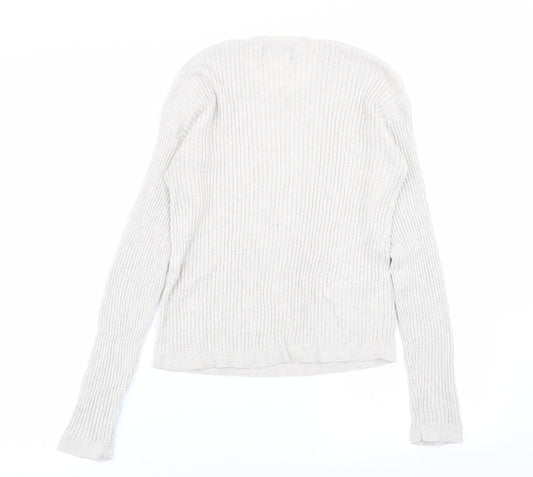 Bershka Womens Beige   Basic T-Shirt Size 6